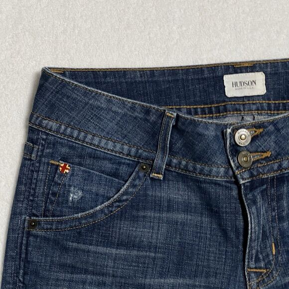 HUDSON Beth Baby Boot Cut Jeans Women's 27 Blue Denim Stretch Cotton Pockets - Picture 16 of 17